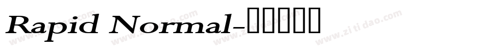 Rapid Normal字体转换